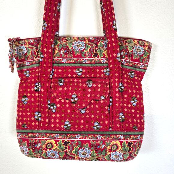 Vintage Vera Bradley Red Provincial Floral Shoulder Bag Retired Cottagecore READ - Picture 3 of 16